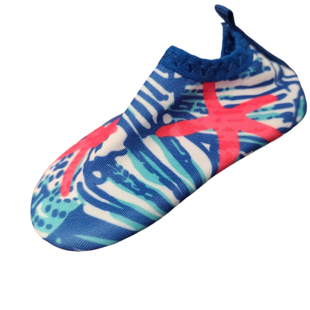 JIASUQI Baby Water Shoes Quick Dry Aqua Socks Outdoor Blue Star Fish 6-12 Months